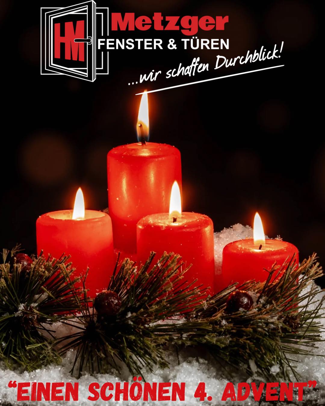 🎄 4. Advent – Das Warten hat fast ein Ende.
Kerzenlicht, stille Momente und die Vorfreude auf Weihnachten erfüllen diese besondere Zeit.

Wir wünschen allen einen friedvollen und besinnlichen vierten Advent.

#4advent #adventszeit #weihnachten #weihnachtsfreude #kerzenlicht #fenster #tueren #metzgerfenster #metzgerfensterundtueren